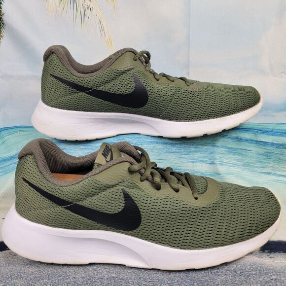 Nike Tanjun Olive Green Mens 12 & 13 Mismatch - Picture 2 of 9